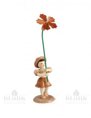Blank Blumenkind mit Nelke, natur