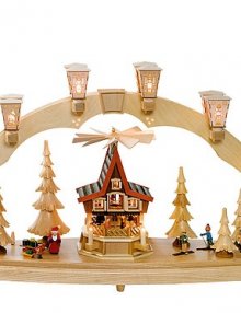 Schwibbogen Weihnachtswald mit Adventhaus