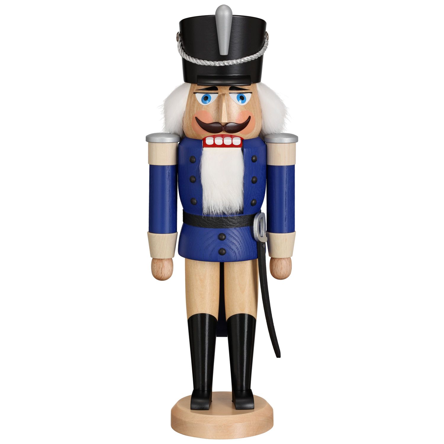 Nussknacker Husar Esche lasiert, blau