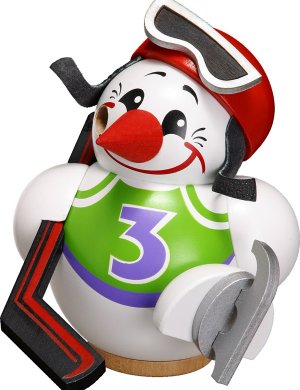 Kugelräucherfigur Cool-Man Eishockeyspieler, weiß