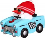 Kugelräucherfigur Cool-Man im Trabi