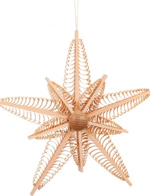 Spanbaumschmuck, Spanlockenstern groß, 3-fach