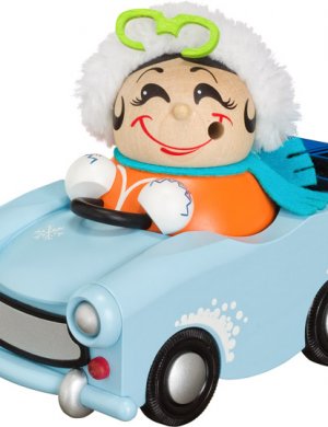 Kugelräucherfigur Jaqueline im Trabant - Neu ! limitiert  2013 !