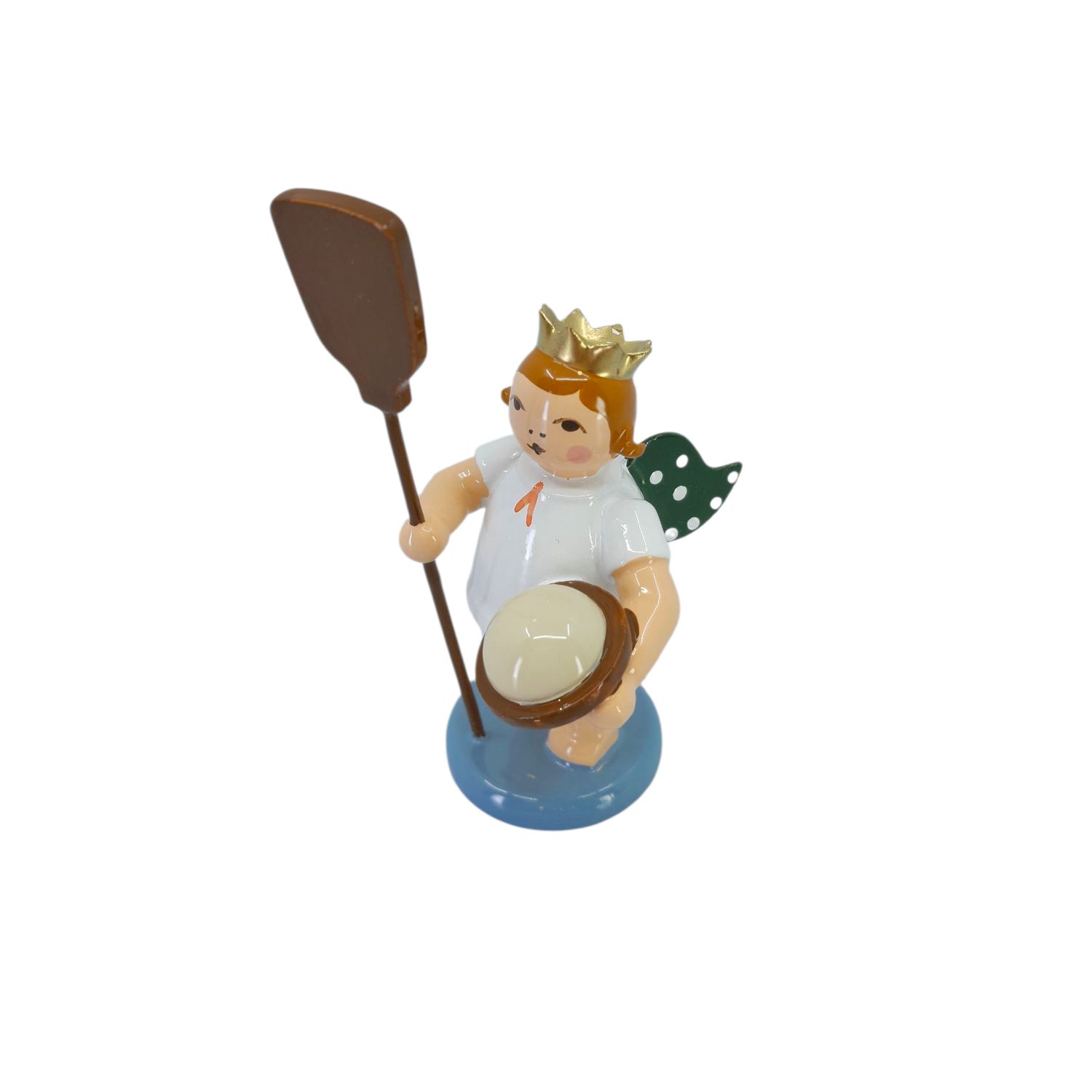 Weihnachtsengel mit Ofenschieber mit Krone