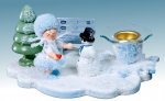 Kerzenständer Schneeflöckchen mit Schneemann **neu 2015**