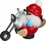 Kugelräucherfigur Hobby - Biker Nikolaus