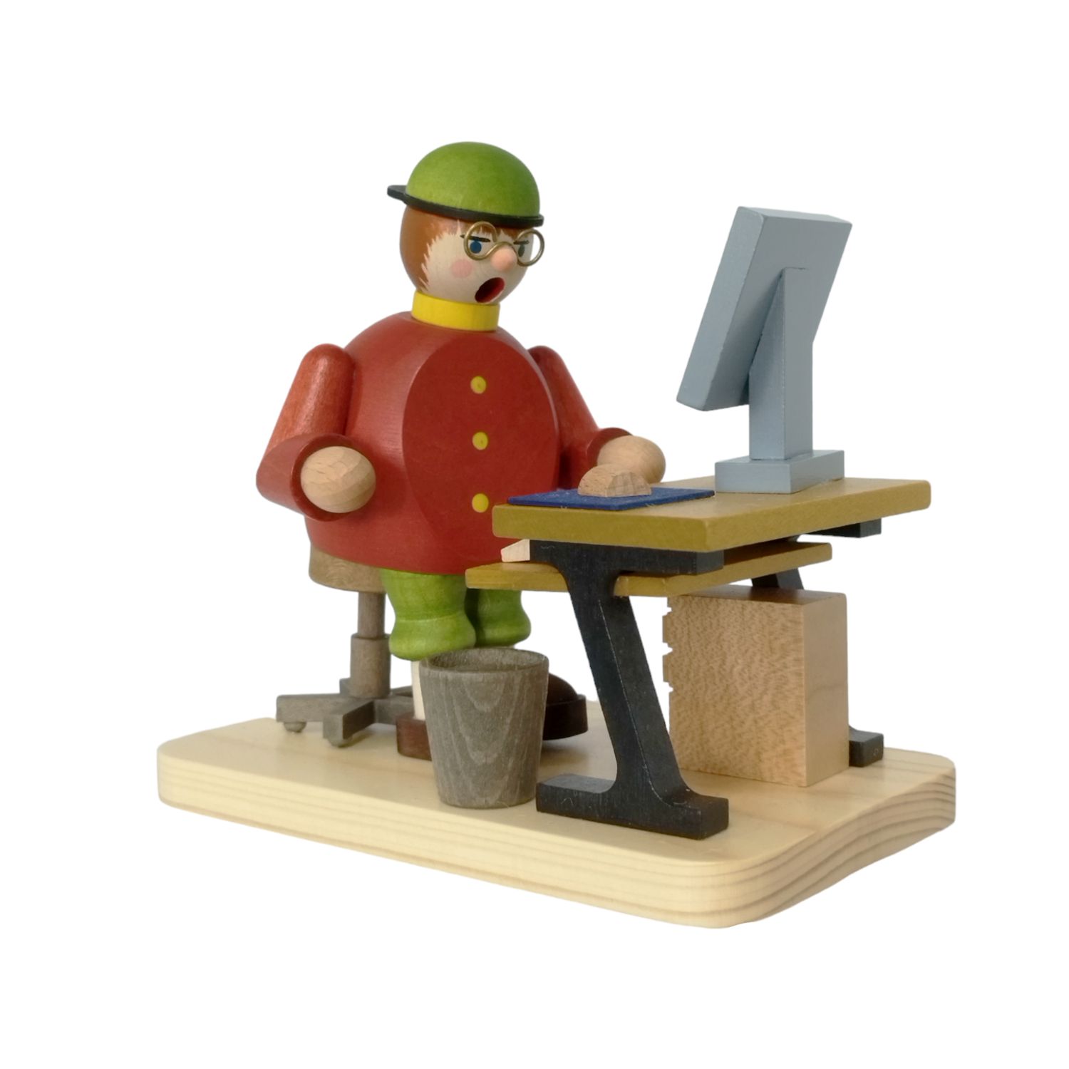 Räuchermann Computerfreak, sitzend
