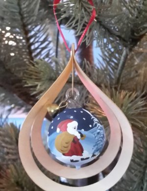 Baumbehang Glaskugel Weihnachtsmann, 3D