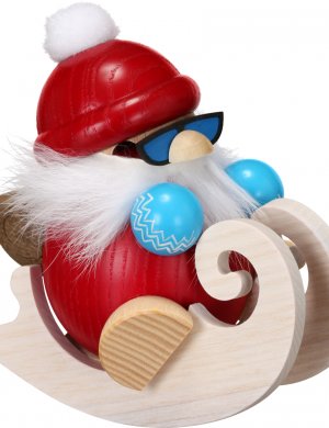 Kugelräucherfigur Nikolaus fährt Schlitten **Neu 2015**