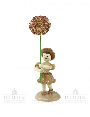 Blank Blumenkind mit Chrysantheme, natur