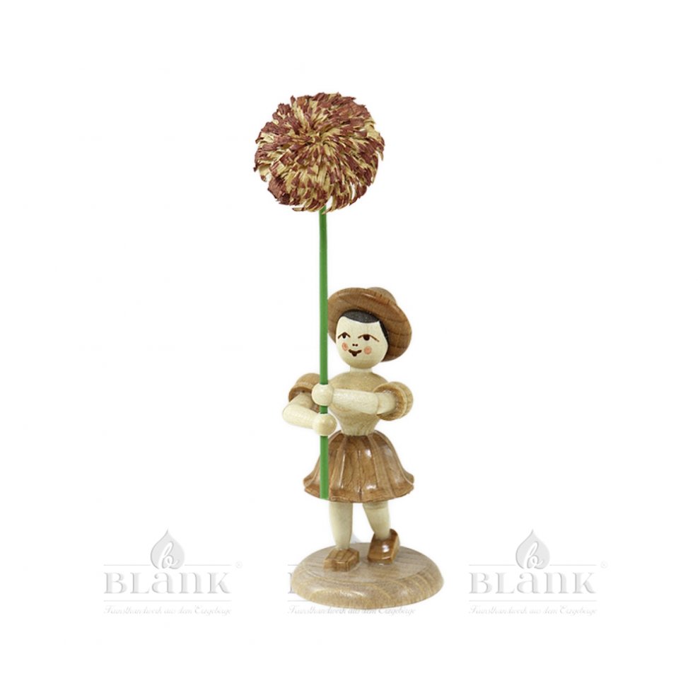 Blank Blumenkind mit Chrysantheme, natur