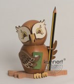 Räucherfigur Eule Schüler, natur **neu 2015**