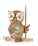 Räucherfigur Eule Schüler, natur **neu 2015**