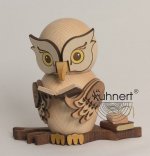 Räucherfigur Eule mit Büchern, natur **neu 2015**