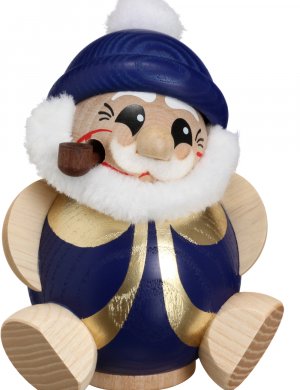Kugelräucherfigur Nikolaus blau-gold **Neu 2016**