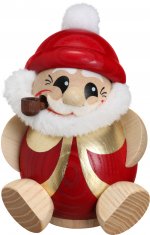 Kugelräucherfigur Nikolaus rot-gold **Neu 2016**