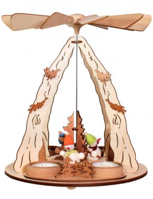 Schneemannpyramide für Teelichter