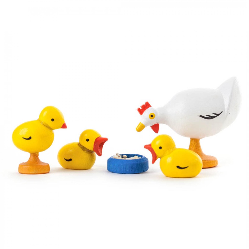Figuren Hühnerfamilie / 5-teilig