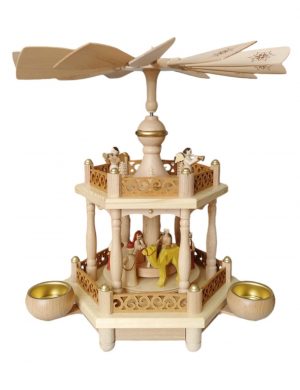Pyramide Krippe 2-Etagen, natur