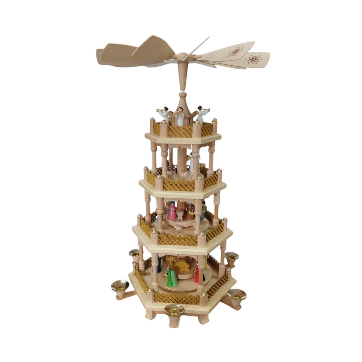Pyramide Weihnachtsgeschichte 4 Etagen, bunt