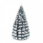 3 Raureifbäume grün-weiß, 10cm