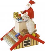 Räuchermann Nikolaus am Kamin