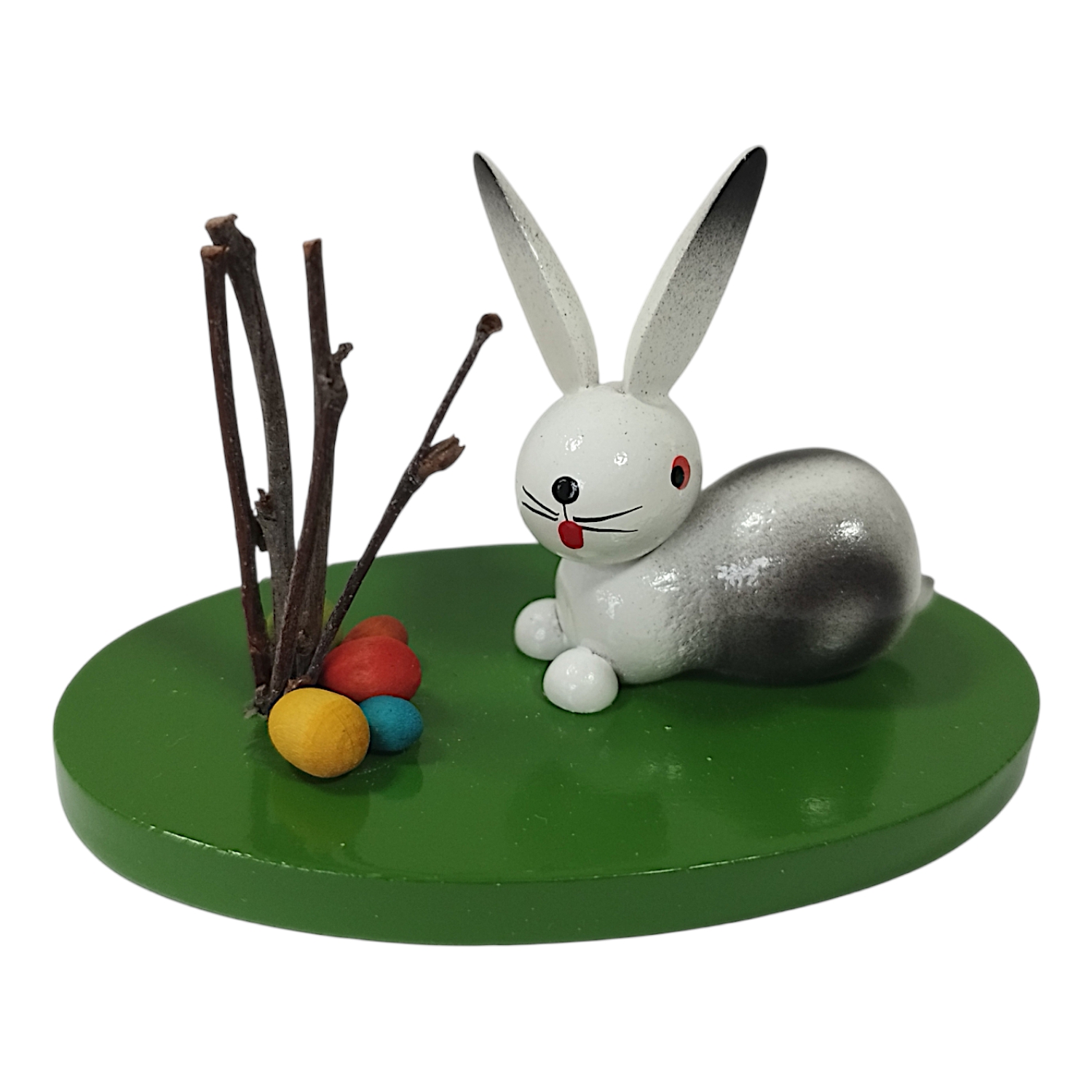 Hase vor Osterstrauch