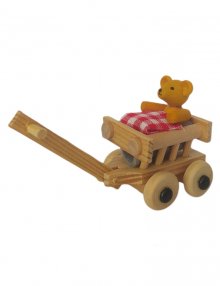 Teddy mit Handwagen
