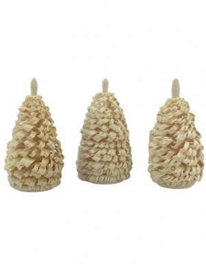 3 Seiffener Fichten natur, 6cm