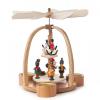 Pyramide Weihnachtsmann farbig für Teelichter