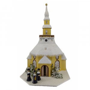 Arc De Lumière - Église De Seiffen Dans La Forêt, ORIGINAL ERZGEBIRGE Bois 55 Cm 1 Piece Naturel At 10061616