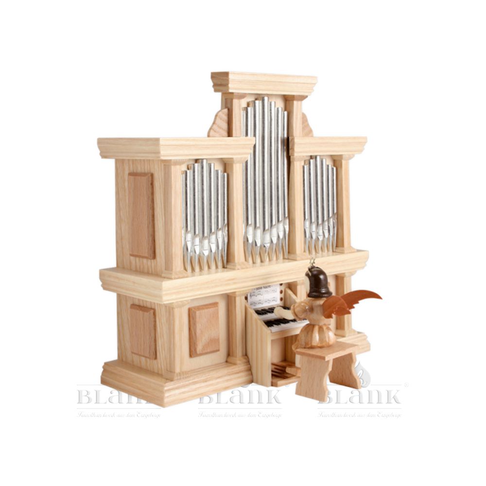 Kurzrockengel an Orgel mit Spielwerk
