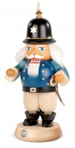 Nussknacker Polizist blau