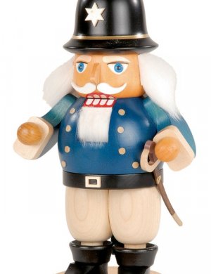 Nussknacker Polizist blau