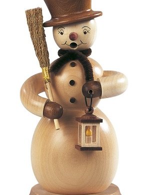 Räuchermann Schneemann natur