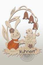 Fensterbild Stupsi Hase mit Schubkarre