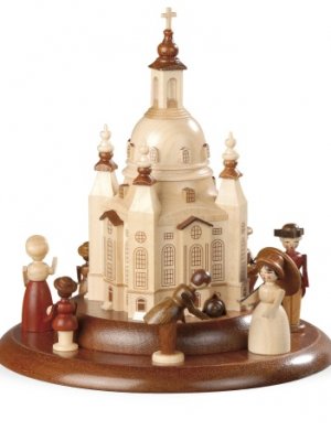 Motivplattform Historische Figuren an der Frauenkirche für elektr. Spieldose