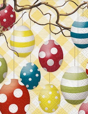 Servietten Motiv Bunte Ostereier