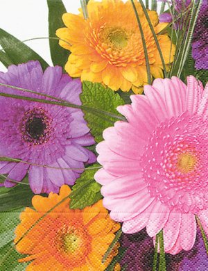 Servietten Motiv Blumengrüße