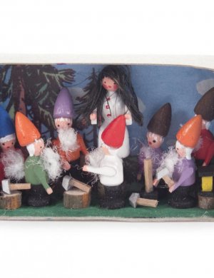Zündholzschachtel - Schneewittchen und die 7 Zwerge
