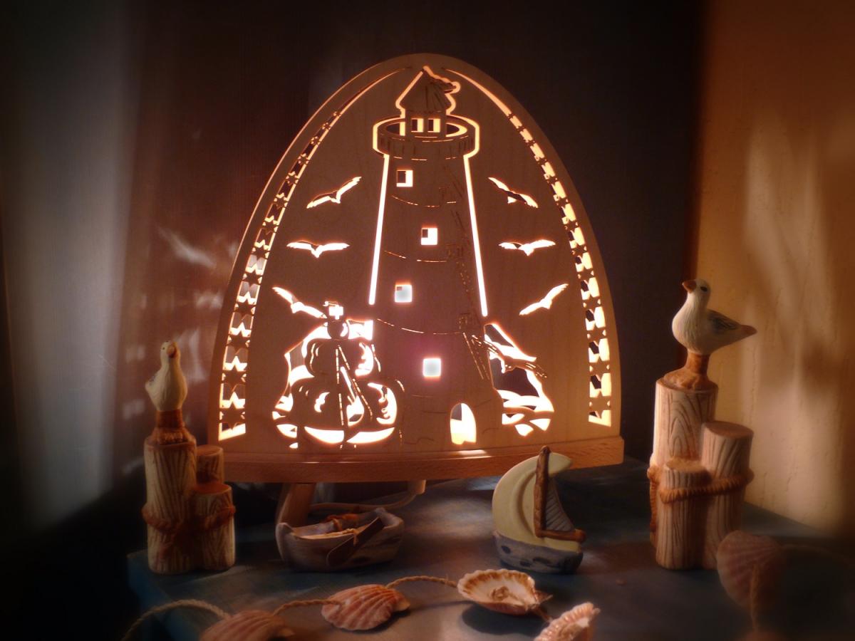 Standleuchte Leuchtturm - Erzgebirgskunst-Shop