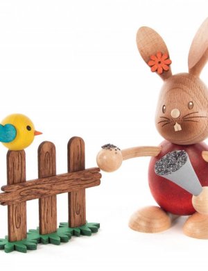 Osterhase Stupsi mit Vogel