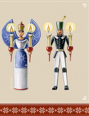 Servietten Motiv Engel und Bergmann 2