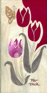 Glückwunschkarte Geldgeschenk Tulpen