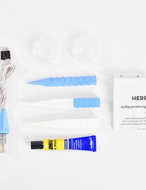 Herrnhuter Stern Kunststoff 13cm blau/weiß (inkl. LED)