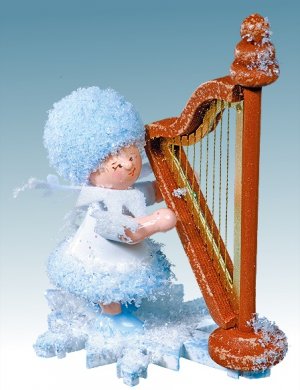 Schneeflöckchen mit Harfe
