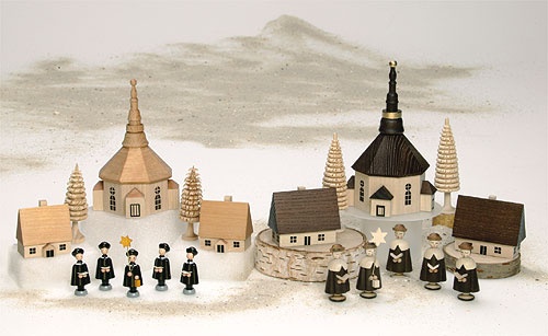 Seiffener Kirche mit Kurrende klein, 10-tlg.