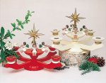 Adventleuchter mit 4 Engeln, rot