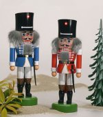 Nussknacker Wachsoldat blau, 26cm