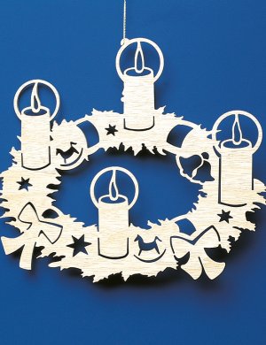 Fensterbild Adventkranz